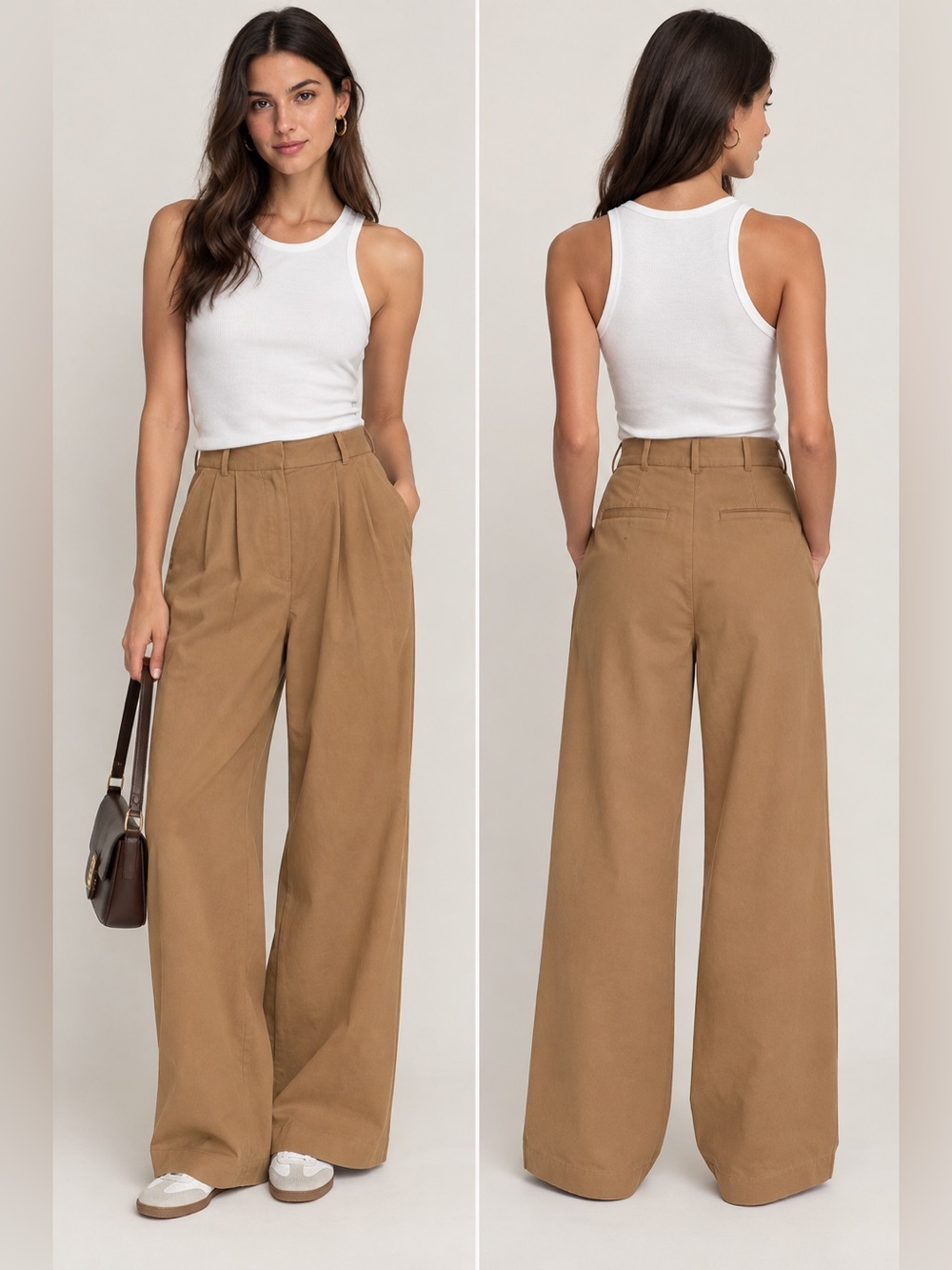 A&F Sloane Tailored Pant Size 2 Tan